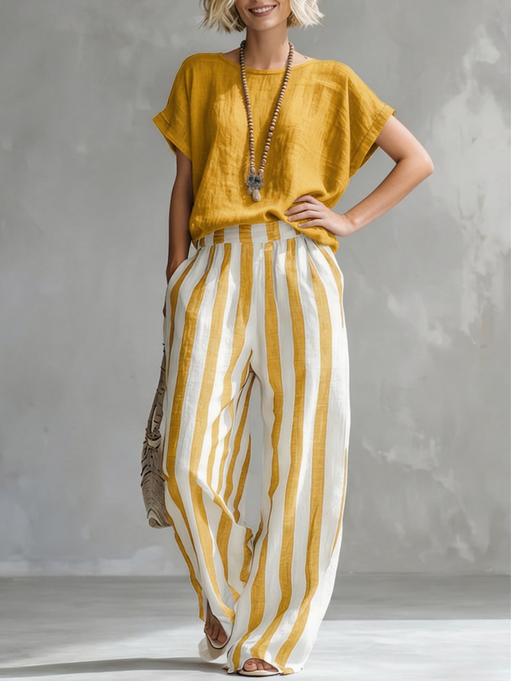 Mustard Striped / 3XL