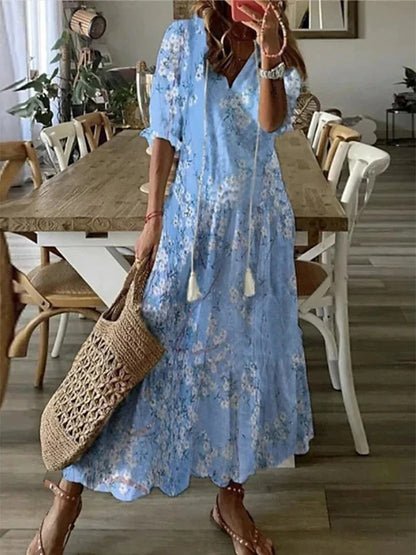 Light Blue Floral / 2XL